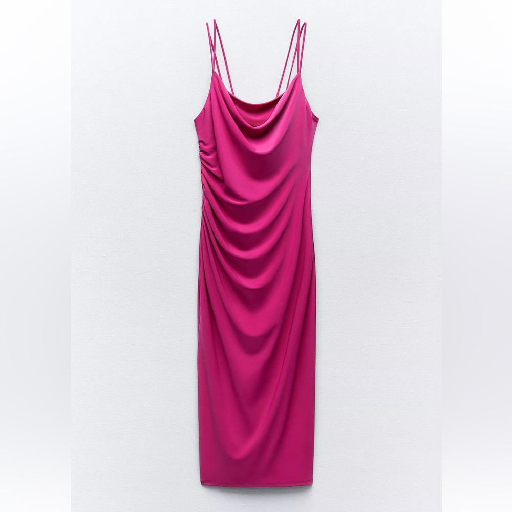 Draped Pink Zara Dress